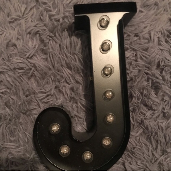 Target Other - Vanity light up “J” letter black color 4 hour time